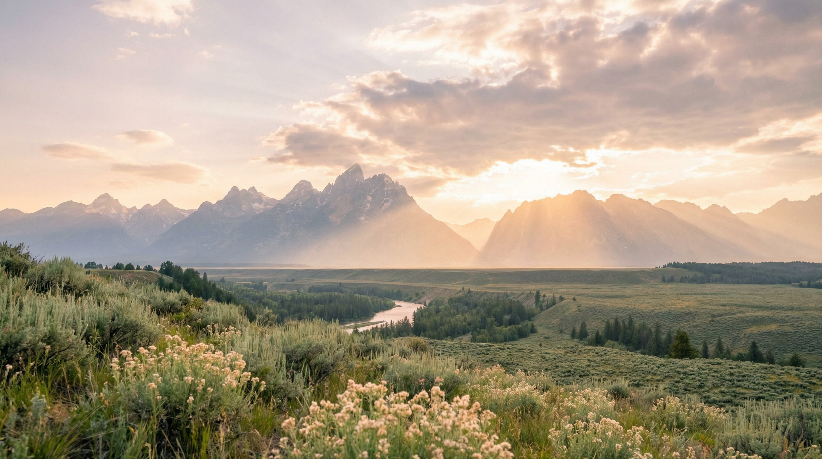 Sunrise over mountains